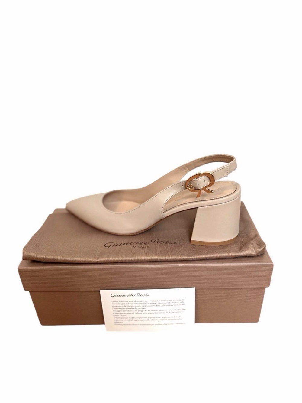 Gianvito Rossi Leather Slingback Pumps Shoes